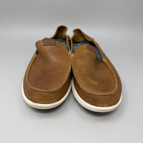 OluKai Nalukai Slip-On Men\'s Size 10 Brown Leather Casual Loafers main image 4